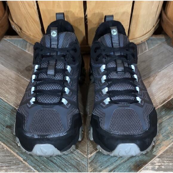 Merrell Moab FST Gray Black Vibram Trail Hiking Walking Shoes Womens Size 9.5 - Picture 4 of 10